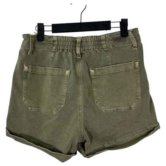 Paige Christy Vintage Ivy Green Drawstring Cuffed Shorts Size 29 - Picture 5 of 7